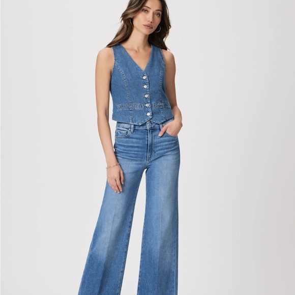 PAIGE PAIGE Women's Anessa High-Waist Wide-Leg Jeans - Picture 2 of 14